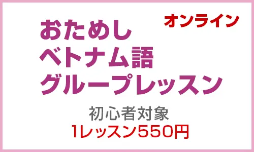 おためしベトナム語グループレッスン